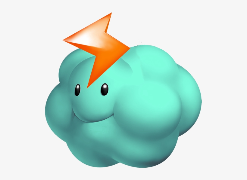 Off Color Lightning Cloud - Lakitu Cloud Png, transparent png download