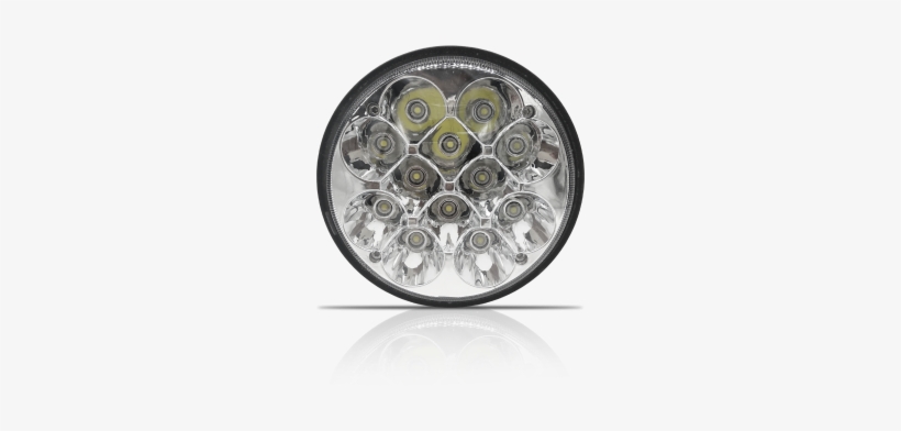 Farol De Milha Lente Curva Redondo 12 Led's 36w - Light-emitting Diode, transparent png download