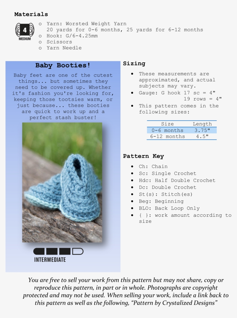Ridged Baby Booties Crochet Pattern - Crochet, transparent png download