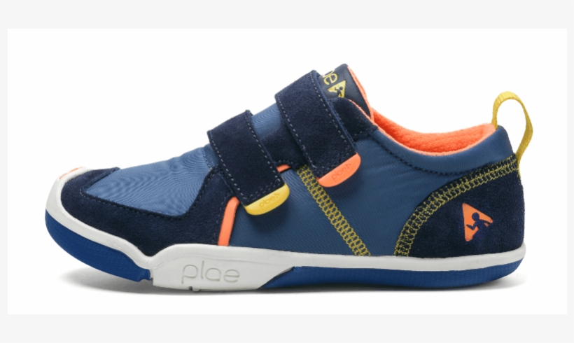 Plae Ty Denim Navy Kids - Plae Ty Suede And Mesh Sneakers - Dark Blue - Size, transparent png download