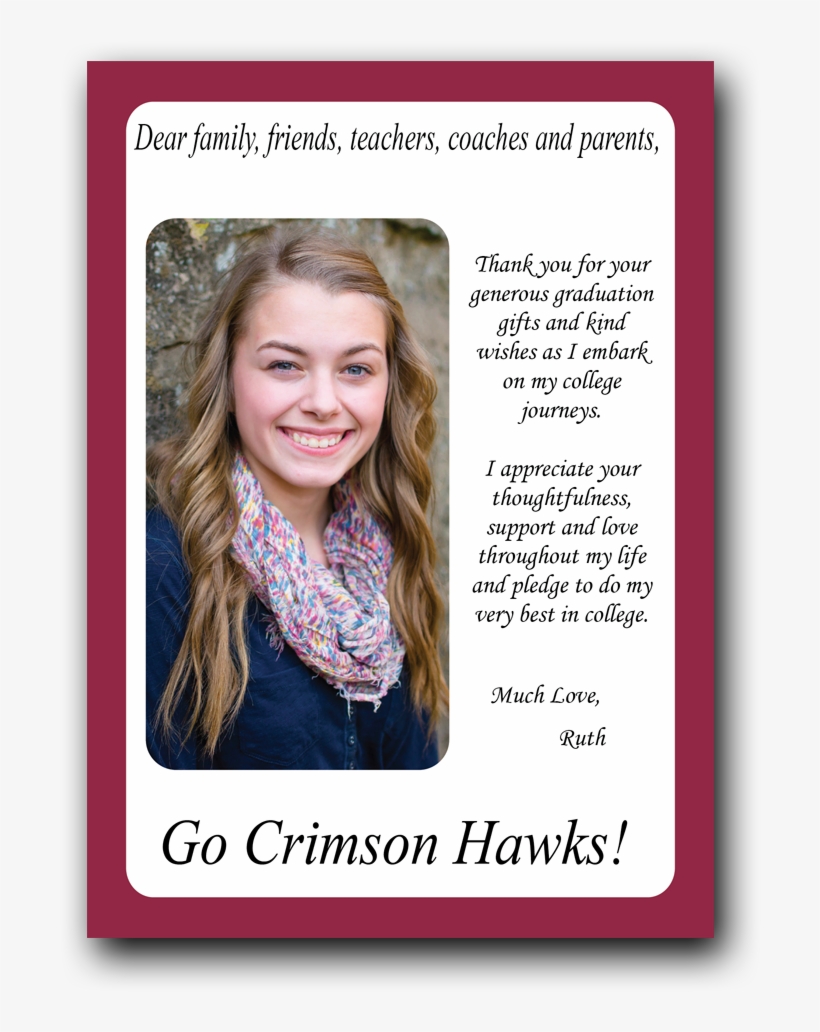 School Border Thank You - Girl, transparent png download