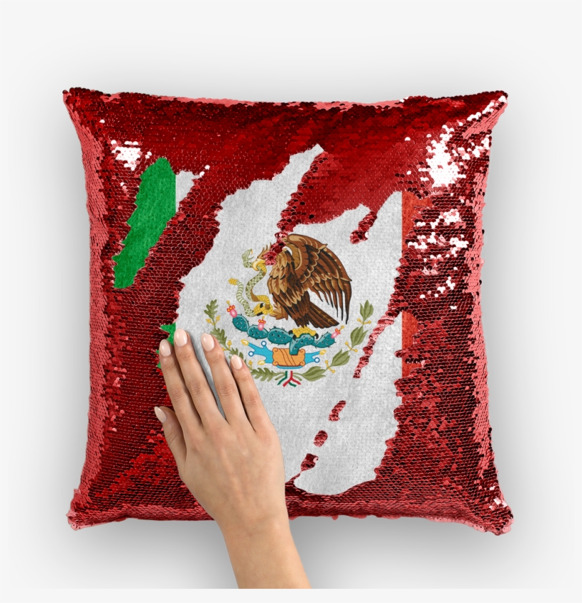 Mexican Blood Inside Me ﻿sequin Cushion Cover - Mexico Coat Of Arms Ornament (round), transparent png download