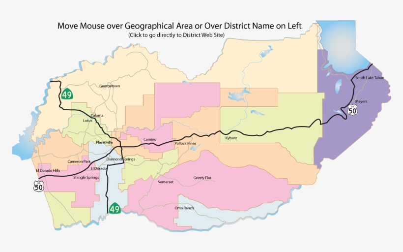 El Dorado County School District Boundaries - El Dorado County Office Of Education, transparent png download