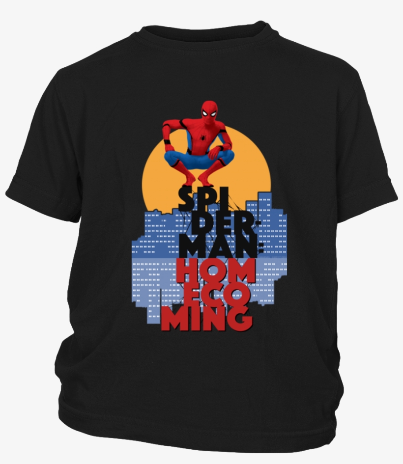 Spider-man Homecoming Spiderman Cityscape Tshirts 2017 - May Born T Shirts, transparent png download