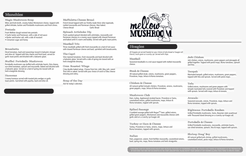 Mellow Mushroom, Tuscaloosa Menu - Mellow Mushroom Mesa Menu, transparent png download