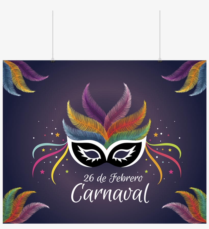 Photocall Carnaval Máscara - Brazilian Carnival Themed Invite, transparent png download