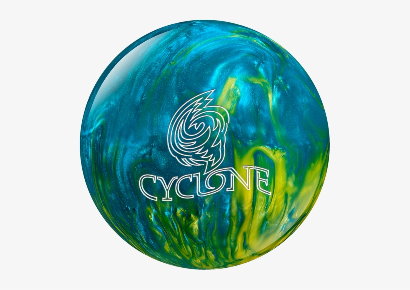 Yellow / Turquoise - Ebonite Cyclone Bowling Ball- Red/white/blue, transparent png download
