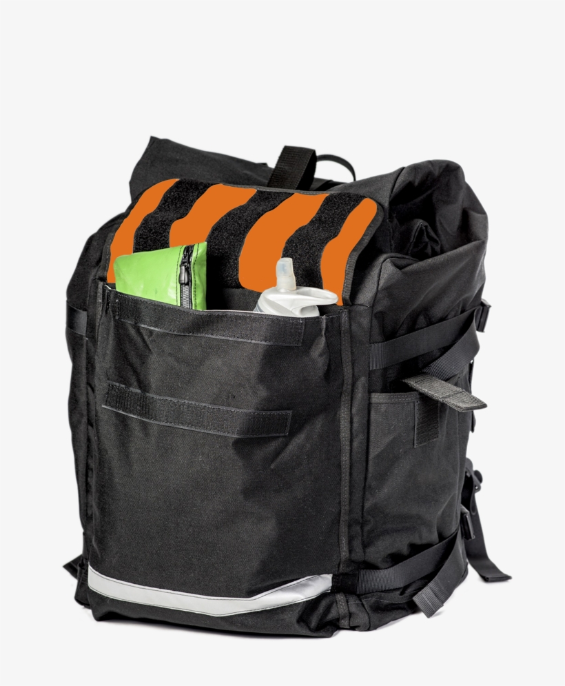The Chef Food Delivery Backpack Black-orange - Backpack, transparent png download