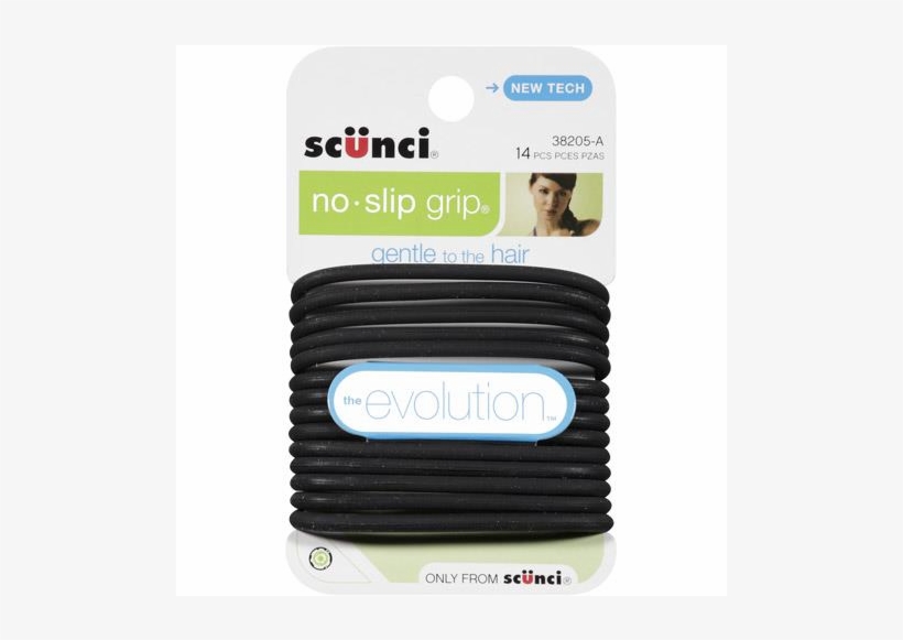 Auction - Scunci - Elastic No-slip Ponytail Holders Black - 10, transparent png download