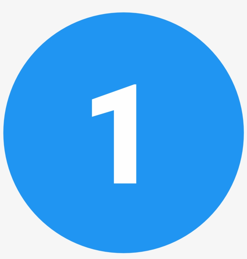 1 In A Blue Circle - Mail Icon, transparent png download