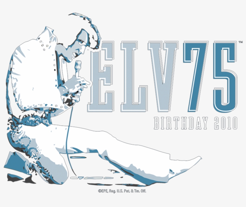 Elvis Presley Elv 75 Logo Men's V Neck T Shirt - Men's Fila Logo T-shirt, transparent png download