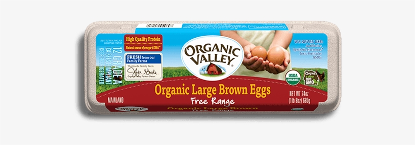 Eggs - Organic Valley Brown Free Range Eggs, transparent png download