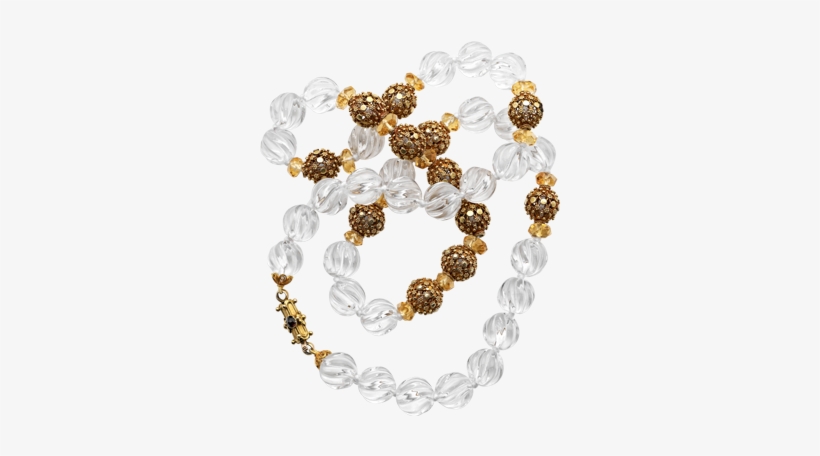 A Necklace Of Antique 22ct Gold Beads & Quartz Beads - Bead, transparent png download
