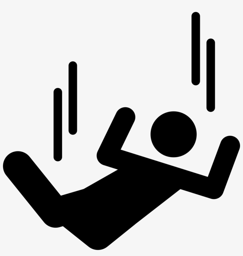 Paratrooper Falling Silhouette Comments - Falling Icon, transparent png download
