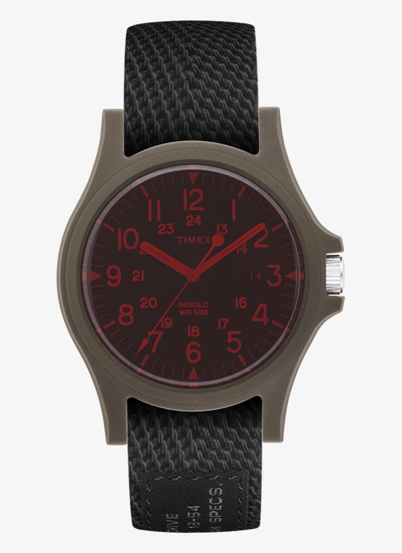 Acadia 40mm Fabric Strap Watch Large - Timex Archive Acadia Metropolis Watch Red, transparent png download