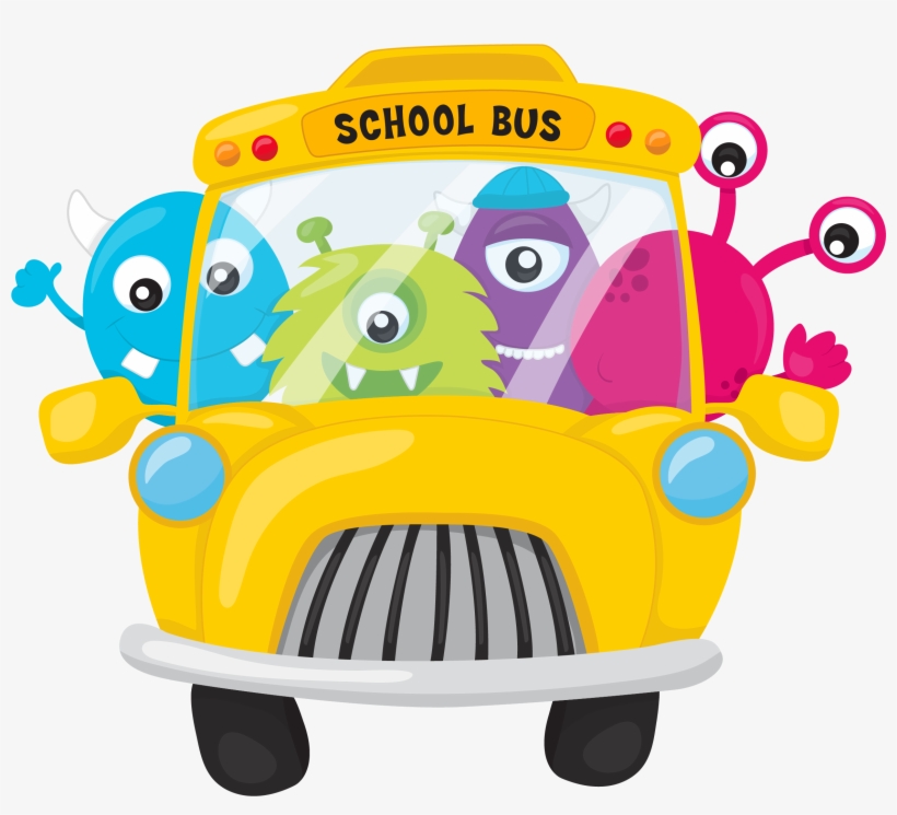 School Bus Monsters Cutting Files Svg, Dxf, Pdf, Eps - Monsters School, transparent png download