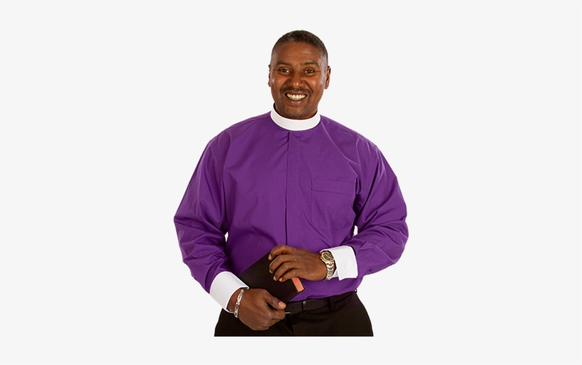 Men's Purple Clergy Shirt With French Cuffs - Gentleman, transparent png download