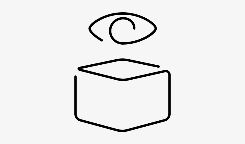 Logistics Package Box Ultrathin Outline With An Eye - Eye, transparent png download