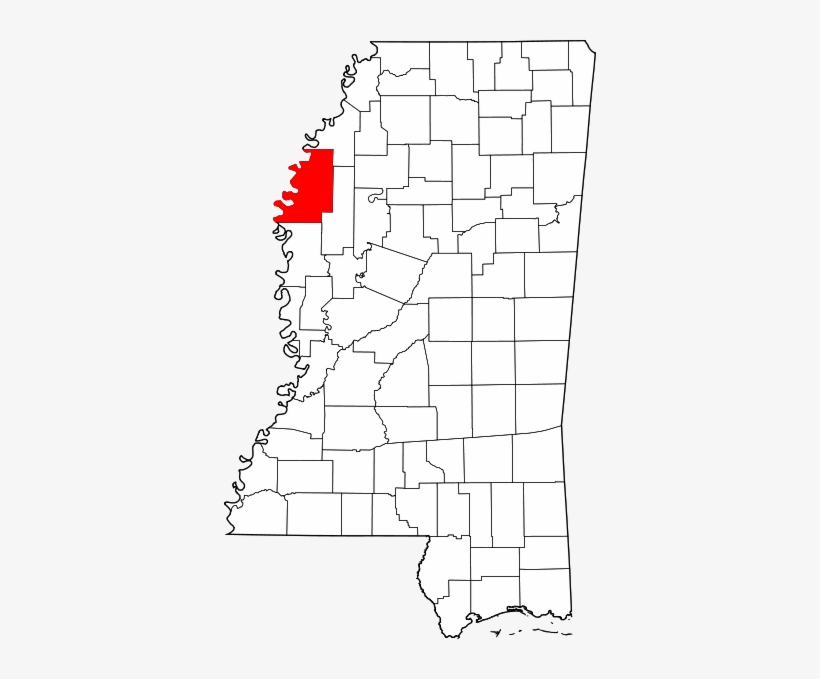 Map Of Mississippi Highlighting Bolivar County - Bolivar County Mississippi, transparent png download