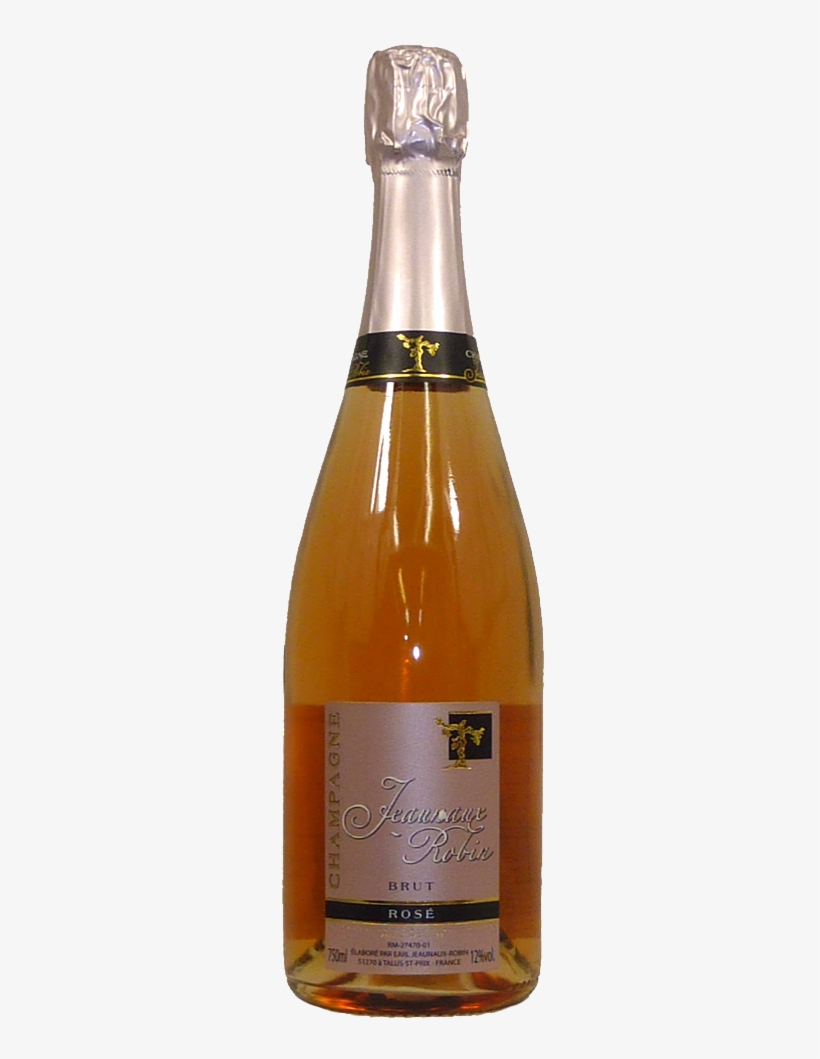 Champagne Jeaunaux Robin Brut Rose - Glass Bottle, transparent png download