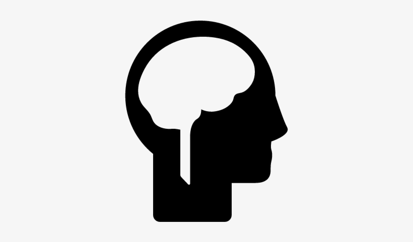 Head With Brain Vector - Silueta Del Cerebro Png, transparent png download