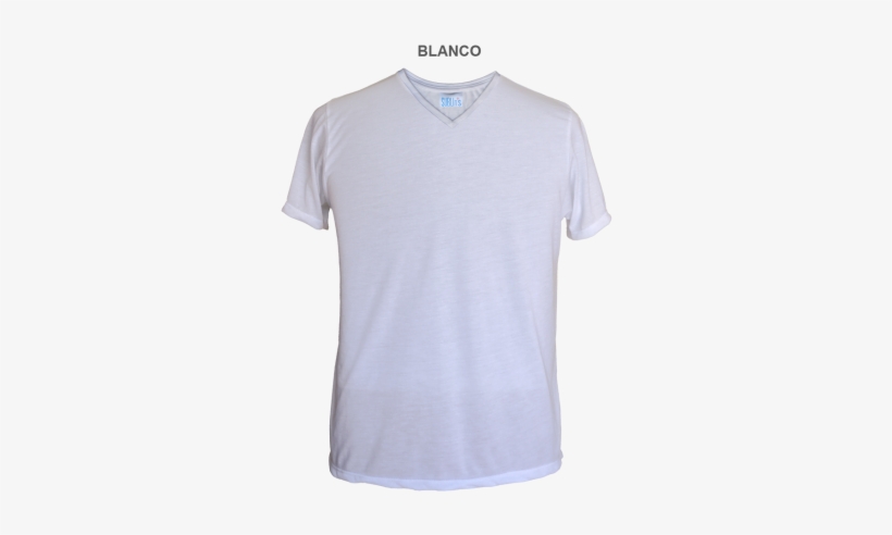 Blanco Cuello V - Playera Cuello V Caballero, transparent png download