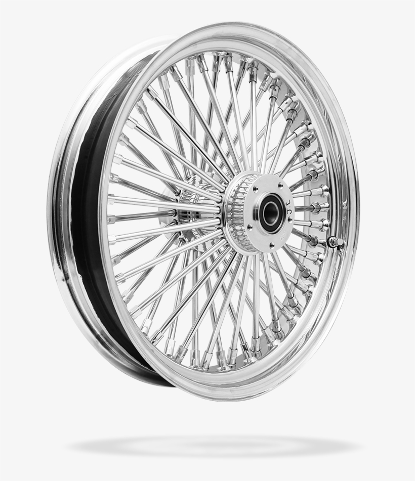 5 Front Or Rear 50 Spoke Pre Made Custom Motorcycle - Platinum, transparent png download