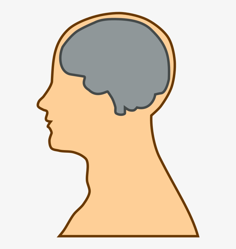 Free Simple Brain Silhouette Clip Art U0026middot Brain7 - Low Intelligence Clipart, transparent png download