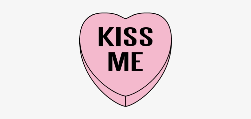Kiss Me Heart - Gold Heart, transparent png download