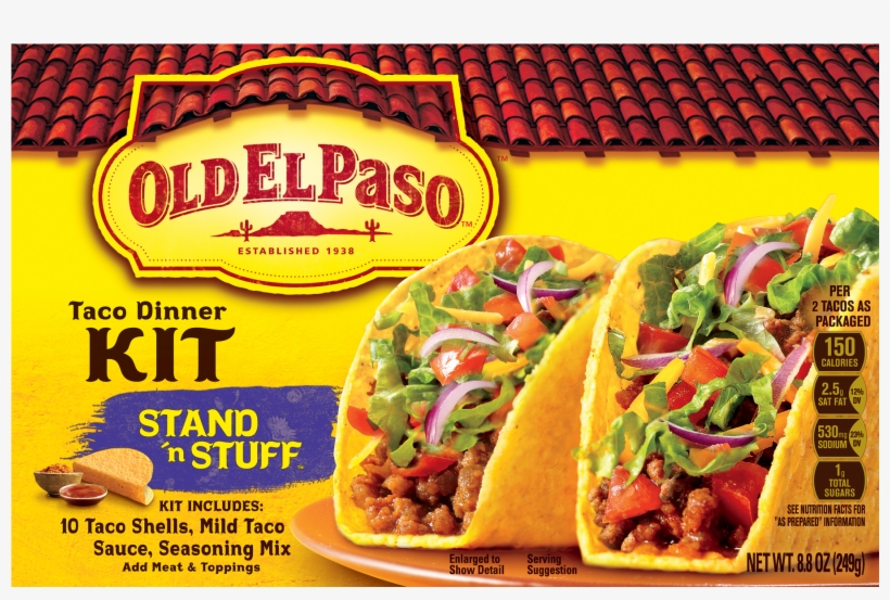 Old El Paso Stand 'n Stuff Taco Dinner Kit, - Old El Paso Stand N Stuff Dinner Kit, transparent png download