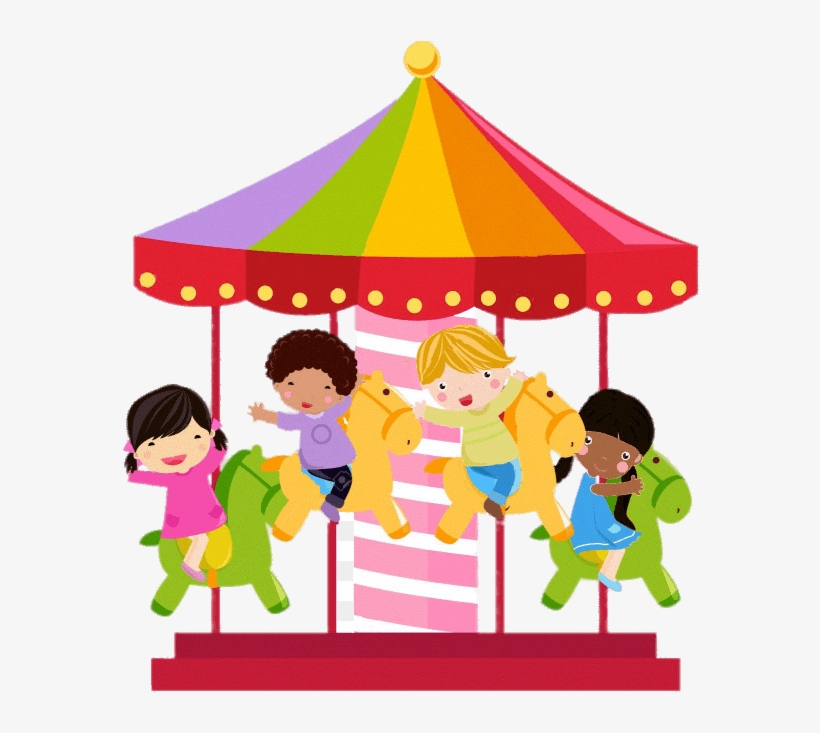 Colourful Merry Go Round Illustration - Merry Go Round Png, transparent png download