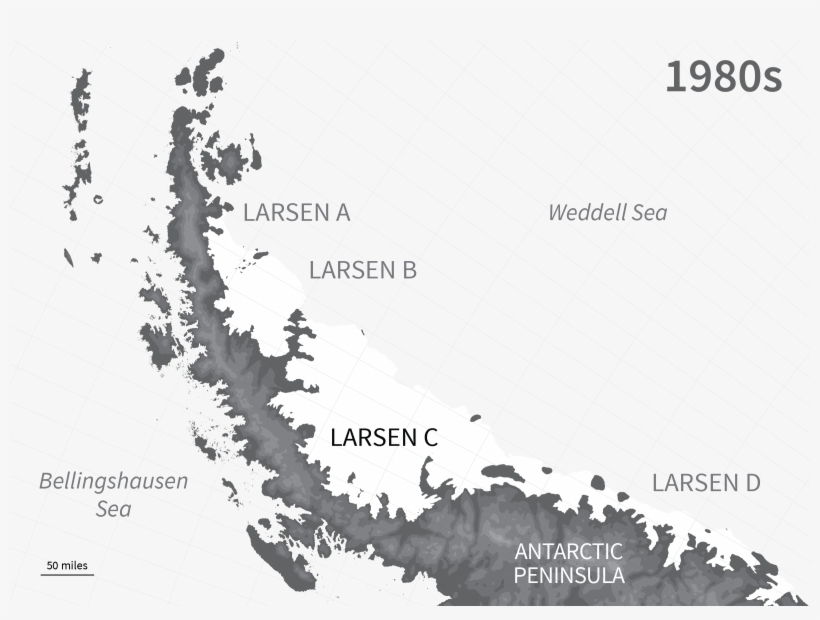 Toggle Between Years - Plus Gros Icebergs Jamais Enregistrés S Est Détaché, transparent png download