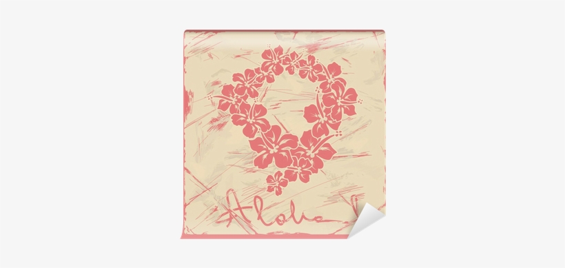 Fotomural Ilustración De La Guirnalda De Flores Hawaiana - Hawaii, transparent png download