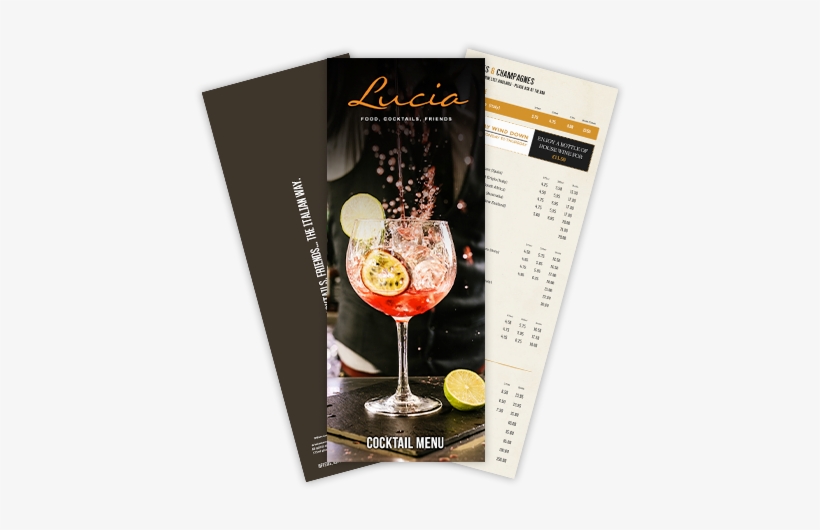 Download Menu - Cocktail Menu Bar, transparent png download