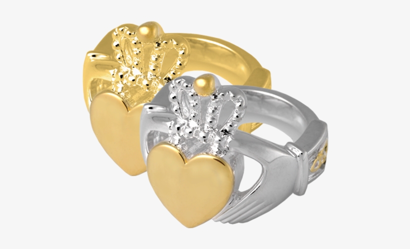 Claddagh Cremation Ring In Gold And Two Tone Silver - Claddagh Cremation Urn, transparent png download