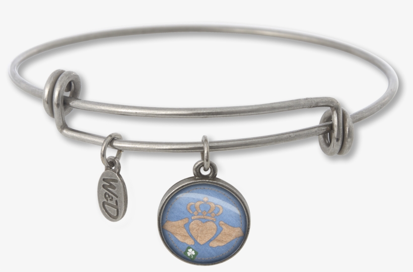 Claddagh Adjustable Bangle Bracelet - Tree Of Life Charm Bangle, transparent png download