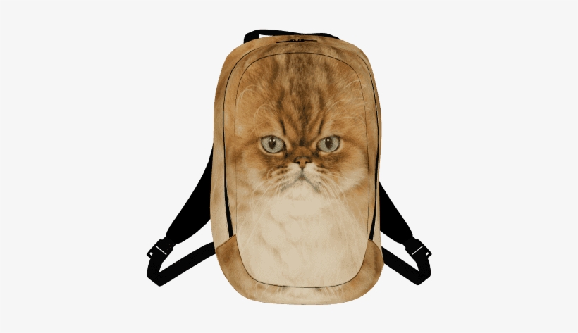 Fluffy Cat Tech Backpack - Backpack, transparent png download