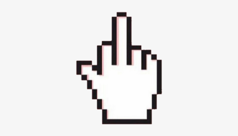 Pixelart Fuckyou Puntero Mouse Computer Laptop Tecnolog - Hand Cursor, transparent png download