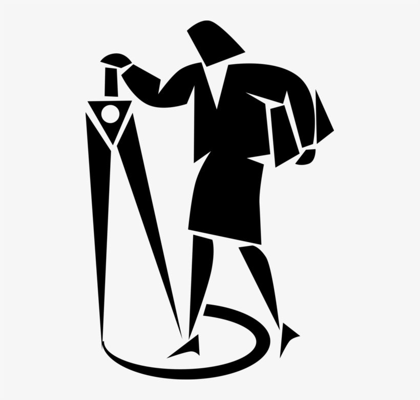 Vector Illustration Of Businesswoman With Measurement - Illustration, transparent png download