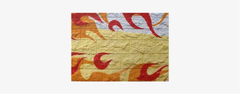 Colorful Graffiti Of Red And Orange Fire Flames Poster - Grafite Fogo, transparent png download