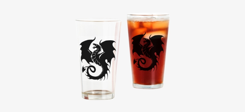 Dragon Drinking Glass - Pint Glass, transparent png download