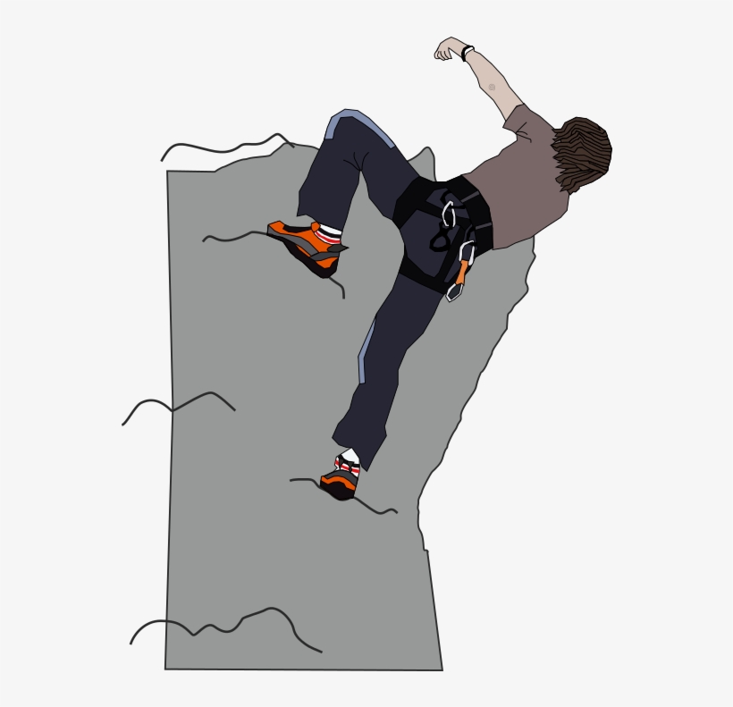Rock Climbing Muscular Rock Climber Clipart Image - Clipart Rock Climbing Png, transparent png download