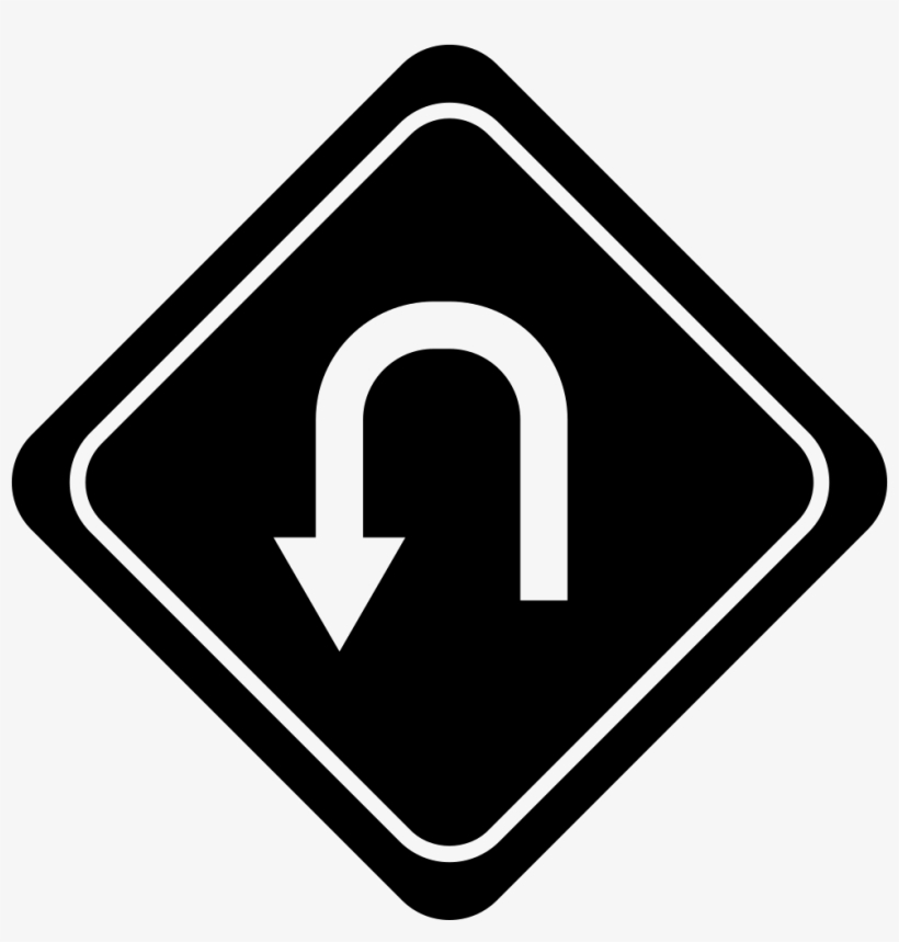 Curve Arrow Signal Of Traffic Comments - Icono Señales De Transito, transparent png download