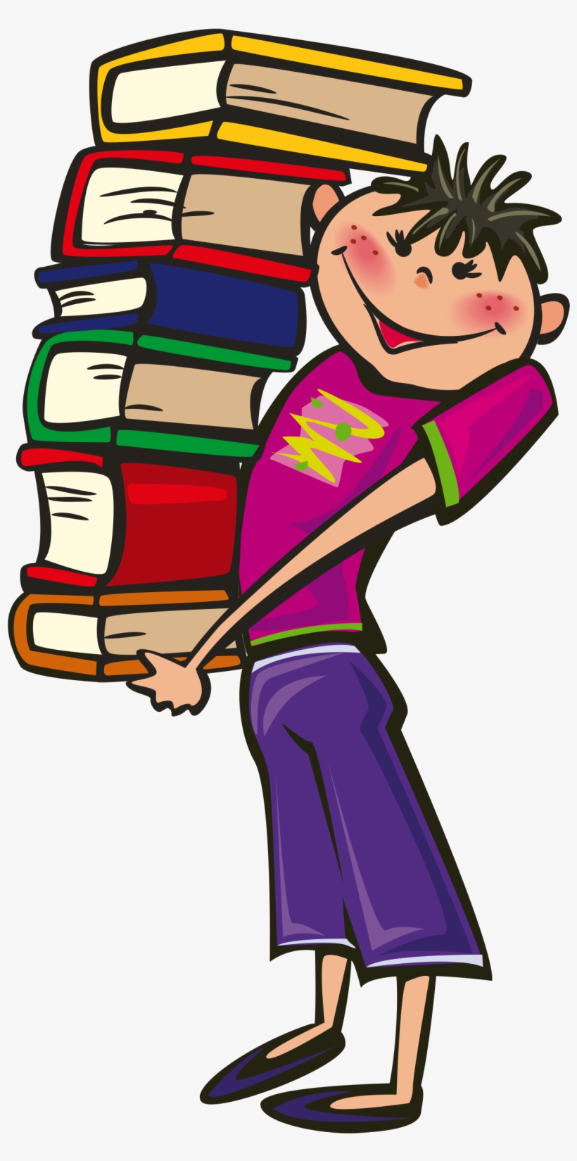 Stack Of Books Image Of Stack Books Clipart School - Carrying Books Clipart, transparent png download