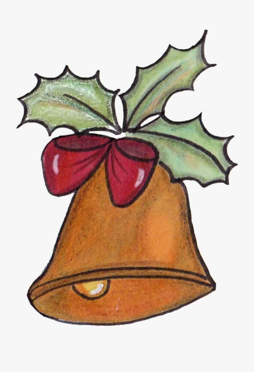 Hand Painted Cartoon Christmas Bell Png Transparent - Christmas Day, transparent png download