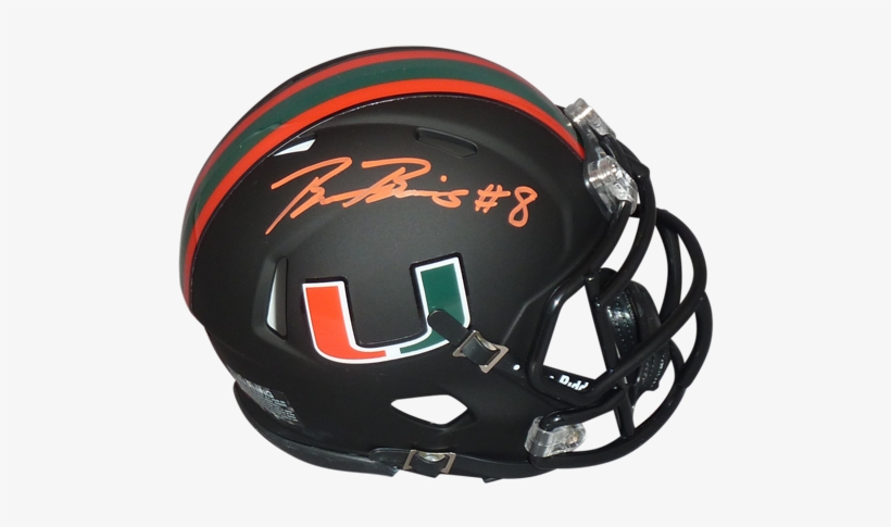 Braxton Berrios Autographed Miami Hurricanes Speed - Miami Hurricanes Football, transparent png download