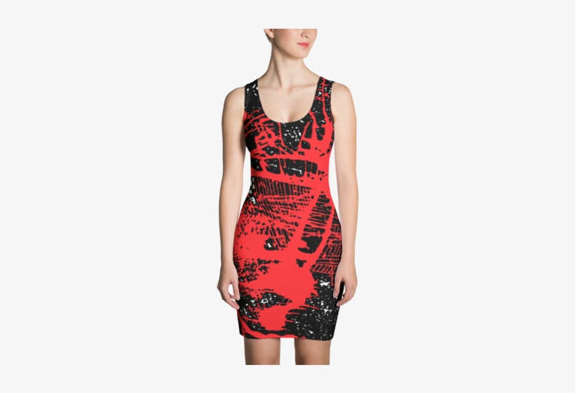 Beautiful Black & Red Paint Splash Patterned Dress - South Carolina Gamecocks Cut & Sew Dress - Women, transparent png download