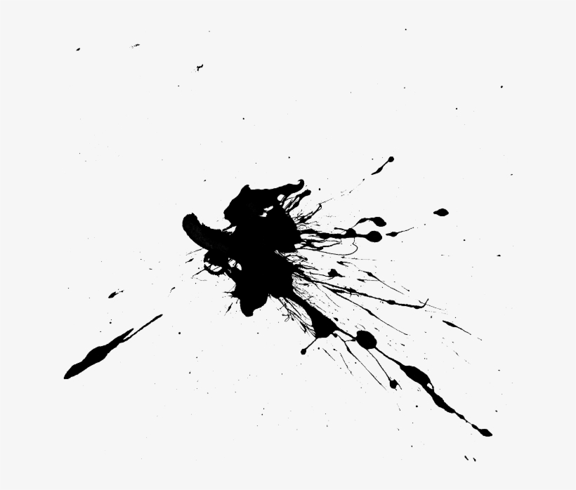Paint Splatter Splash Ink Drop Splattered, Drip Silhoue - Devil Wears Lbtn Cosmetic Bag - Small (6" X 5") By, transparent png download