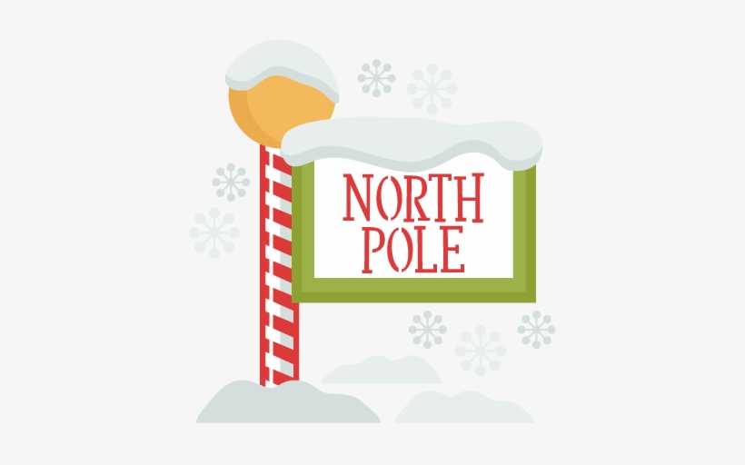 Clip Art Freeuse Download Christmas Svg Scrapbook Cut - North Pole Sign Illustration, transparent png download