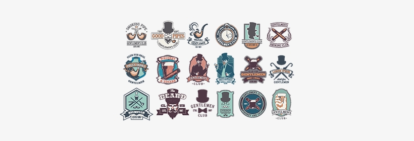 Set Of Vintage Gentleman Emblems, Labels - Design, transparent png download